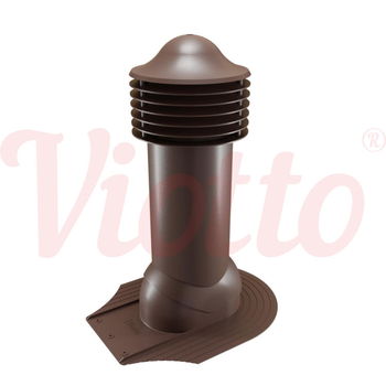 Труба вентиляционная Viotto D-150 с универс проходным элементом RAL7024 неутепл