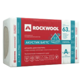 ROCKWOOL АКУСТИК БАТТС 1000х600х100 5шт 3м2/0,3м3.
