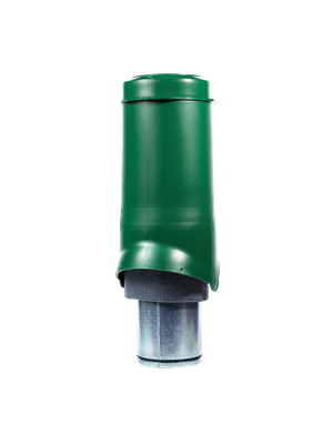 Выход вентиляции KROVENT Pipe VT IS 150х500 изолированный RAL 6005 зеленый.