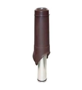 Выход вентиляции KROVENT Pipe VT IS 150х500 изолированный RAL 8017 коричневый.