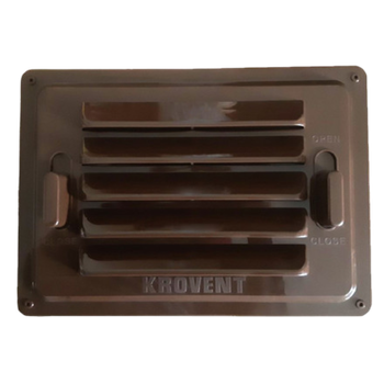 Решетка вентиляционная для цоколя KROVENT 380х270 RAL 8017 коричневый