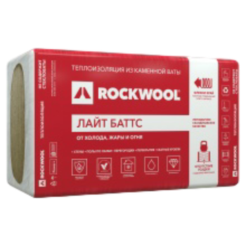 ROCKWOOL ЛАЙТ БАТТС 1000х600х100 5 шт 3м2/0,3м3.