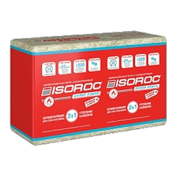 ISOROC Cупер Плита 27х610x1170/Е/К 9,99м2/0,27м3 14шт