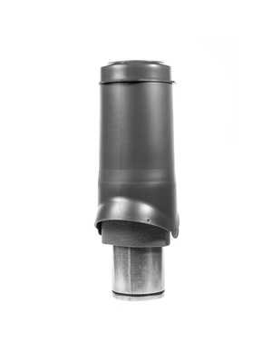 Выход вентиляции KROVENT Pipe VT IS 150х500 изолированный RAL 7024 серый.
