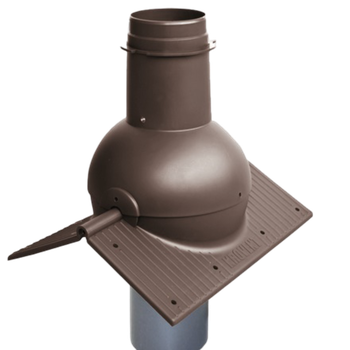 Выход канализации коньковый KROVENT Pipe-cone RAL 8017 коричневый.