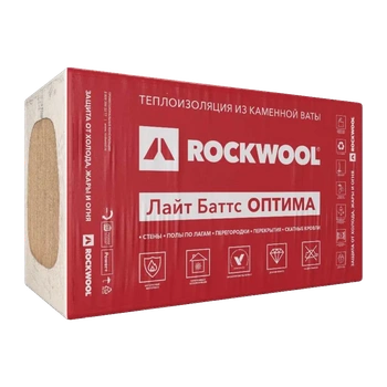 ROCKWOOL ЛАЙТ БАТТС ОПТИМА 1000x600x100 5шт 3м2/0,3м3