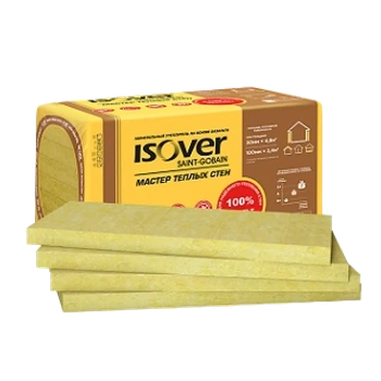 ИЗОВЕР МАСТЕР ТЕПЛЫХ СТЕН 50х600x1000/УПК+ПАЛЛ 4,8м2/0,240м3 8шт