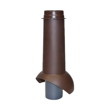 Выход канализации KROVENT Pipe-VT IS 110х500 изолированный RR 29 красно-коричневый.