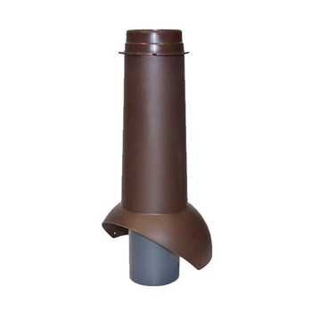 Выход канализации KROVENT Pipe-VT IS 110х500 изолированный RR 29 красно-коричневый.