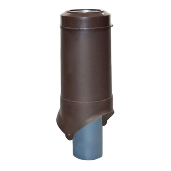 Выход канализации KROVENT Pipe VT IS 125х100х500 изолированный RAL 9005 черный.