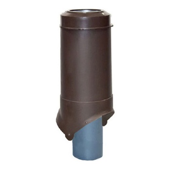 Выход канализации KROVENT Pipe VT IS 125х100х500 изолированный RAL 9005 черный.