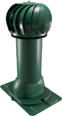Роторная вентиляция Viotto D-110 H-550 с универсальным проходным элементом RAL6005 неутеплен