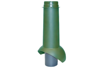 Выход канализации KROVENT Pipe-VT IS 110х500 изолированный RAL 6005 зеленый.