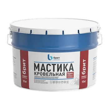 Мастика битумно-полимерная "Брит" Стандарт-Р для гидроизоляции кровли 20 кг