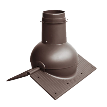 Выход коньковый вентиляционный KROVENT Pipe-Cone RAL 9005 черный.