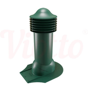 Труба вентиляционная Viotto D-110 H-550 для мягкой кровли при монтаже RAL 6005 утепленная