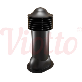 Труба вентиляционная Viotto D-110 H-550 для готовой мягкой и фальцевой кровли RAL 9005 утеплен