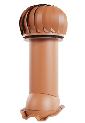 Роторная вентиляция Viotto D-125 для профнастила С20 RAL 8017 неутепленная