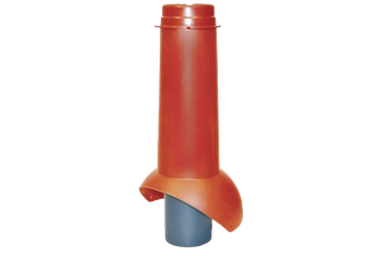 Выход канализации KROVENT Pipe-VT 110х500 RAL 3009 красный
