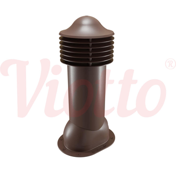 Труба вентиляционная Viotto D-110 H-550 для готовой мягкой и фальцевой кровли RAL 7024 утеплен