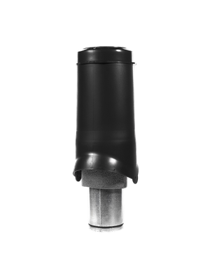 Выход вентиляции KROVENT Pipe VT IS 125х500 изолированный RAL 9005 черный.