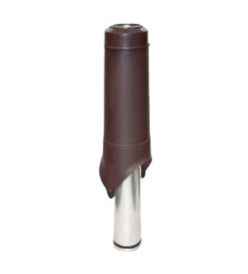 Выход вентиляции KROVENT Pipe VT IS 125х700 изолированный RAL 8017 коричневый.