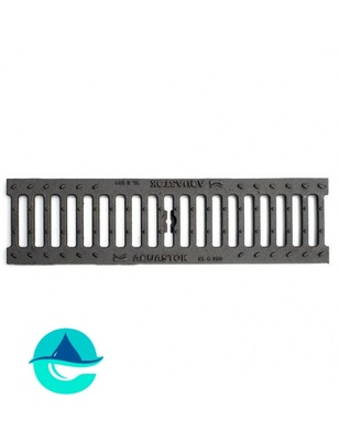 Решетка чугунная щелевая АКВАСТОК Norma DN100 В125 500х136х15