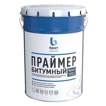 Праймер битумный "БРИТ" Коннект-Р, затар. евроведро метал. 9 кг