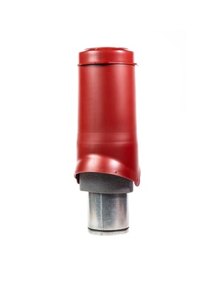 Выход вентиляции KROVENT Pipe VT IS 150х500 изолированный RAL 3009 красный.