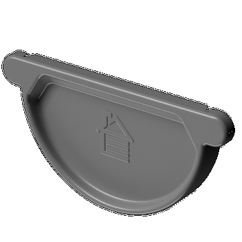 Docke STAL PREMIUM Заглушка желоба D125 (Графит 7024)