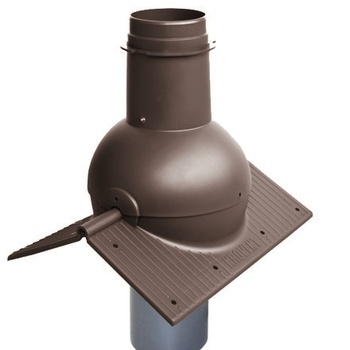 Выход канализации коньковый KROVENT Pipe-cone RAL 8017 коричневый.