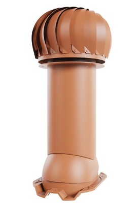 Роторная вентиляция Viotto D-110 H-550 для профнастила С20 RAL 8017 утепленная
