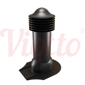 Труба вентиляционная Viotto D-110 H-550 для мягкой кровли при монтаже RAL 9005 утепленная