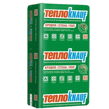 ТеплоКНАУФ Для Кровли и стен TS 036 Aquastatik плита 100х610х1230 6м2/0,6м3/ 32ПАЧ
