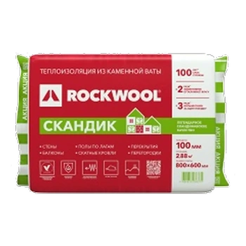 ROCKWOOL ЛАЙТ БАТТС СКАНДИК XL 1200х600х100 6 шт 4,32м2/0,432м3.