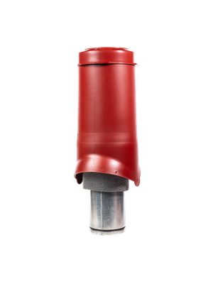 Выход вентиляции KROVENT Pipe VT IS 125х500 изолированный RAL 3009 красный.