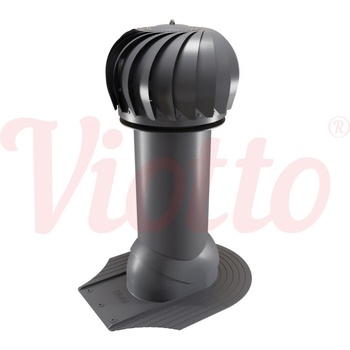 Роторная вентиляция Viotto D-110 H-550 для мягкой кровли при монтаже RAL6005 неутепленная
